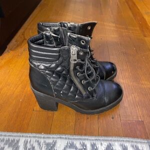 Rampage Black Quilted Ankle Boots